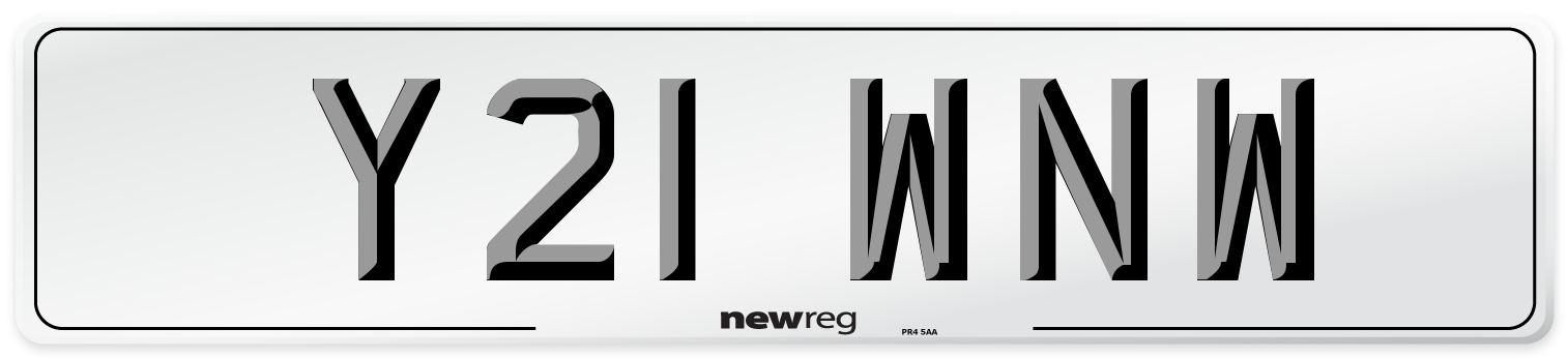 Y21 WNW Number Plate from New Reg